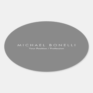Einfache Schlichte Minimalistische Elegante Modern Ovaler Aufkleber