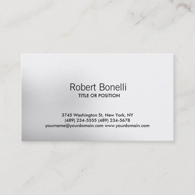 Einfache Schlichte, moderne Business Card Visitenkarte (Vorderseite)