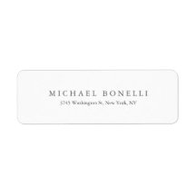 Einfache Schlichte moderne Elegante Rücksendeadres