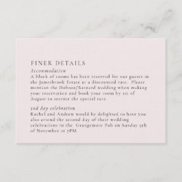 Einfache Schlichte romantische Soft Blush Solid Hi Begleitkarte