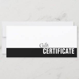 Einfache Schlichte Schwarz-Weiß-Geschenkkarte