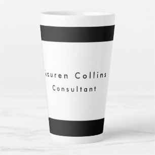 Einfache Schlichte schwarze Grenze Minimalistisch Milchtasse