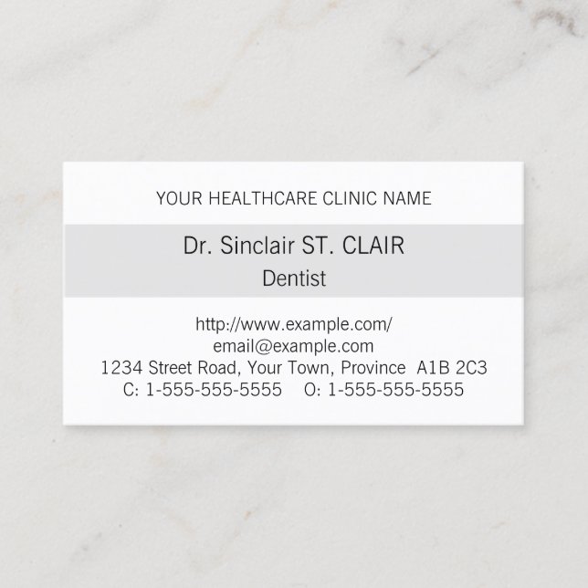 Einfache, Schlichte Visitenkarte (Vorderseite)