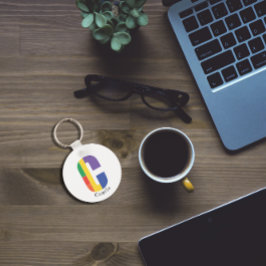 Einfache Schlüsselanhänger mit Monogramm-Kleinbuch