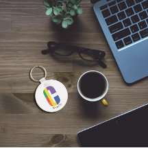 Einfache Schlüsselanhänger mit Monogramm-Kleinbuch