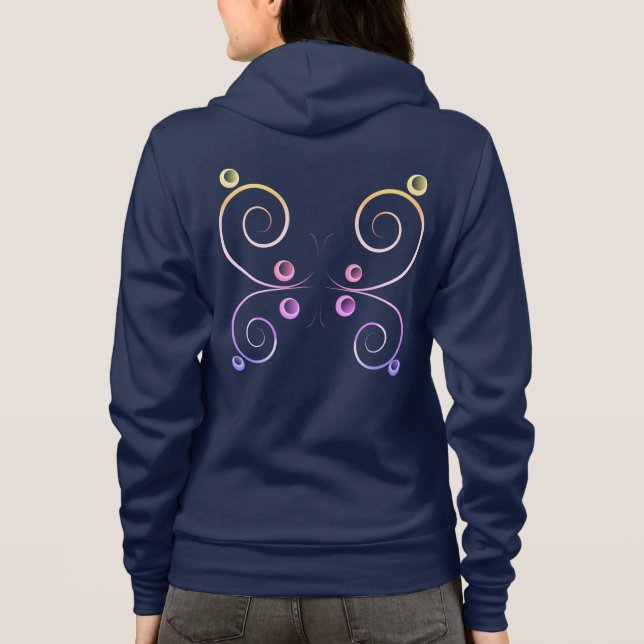 einfache Schmetterlingsflügel Hoodie (Rückseite)
