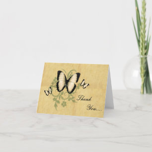 Einfache Schmetterlingskarte - Danke - Note Card