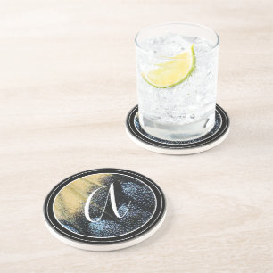 Einfache Schmetterlingswelle Gelb und Blau Getränkeuntersetzer