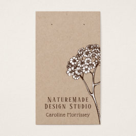 Einfache SchmuckEarring-Anzeige Rustikale Karte