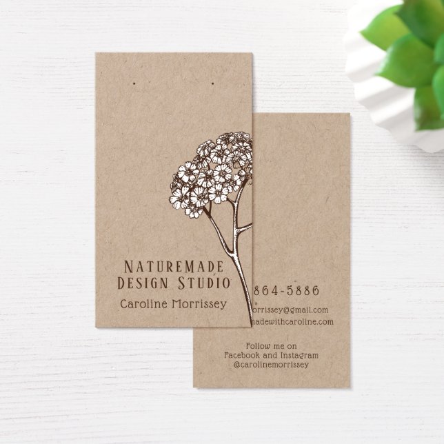 Einfache SchmuckEarring-Anzeige Rustikale Karte (Schreibtisch)