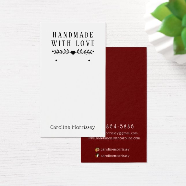 Einfache SchmuckEarring Display Burgundy Card (Schreibtisch)