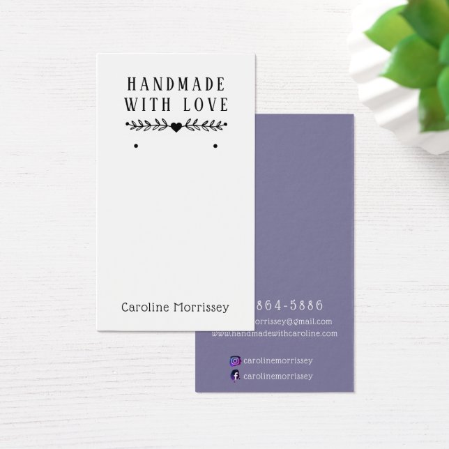 Einfache SchmuckEarring Display Lila Karte (Schreibtisch)