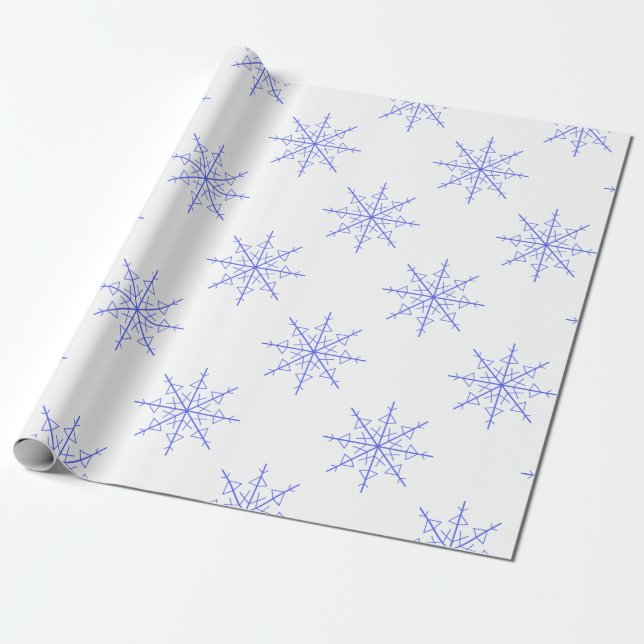 Einfache Schneeflocke Geschenkpapier (Ungerollt)