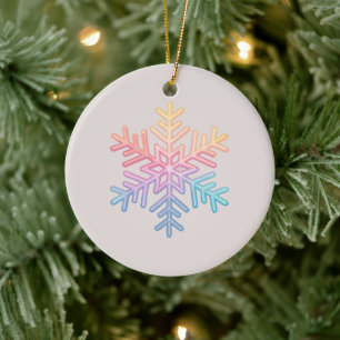 Einfache Schneeflocke Keramik Ornament