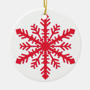 Einfache Schneeflocke Keramikornament