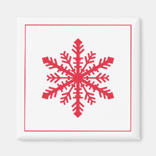 Einfache Schneeflocke Magnet