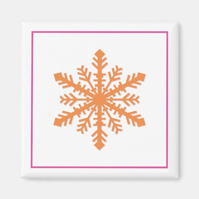 Einfache Schneeflocke Magnet (Vorne)
