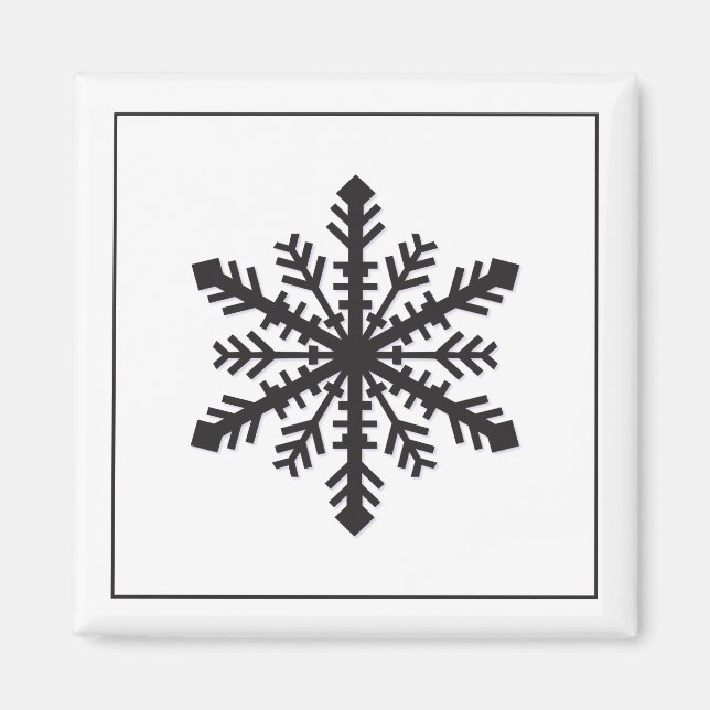 Einfache Schneeflocke Magnet (Vorne)