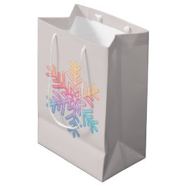 Einfache Schneeflocke Mittlere Geschenktüte