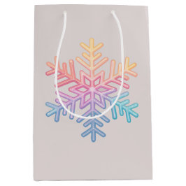 Einfache Schneeflocke Mittlere Geschenktüte