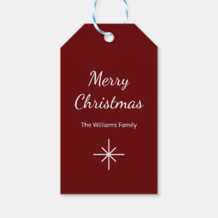 Einfache Schneeflocke Weihnachten Geschenkanhänger