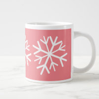 Einfache Schneeflocke Weißrosa