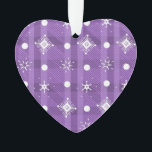Einfache Schneeflocken Lila Kariertes Muster Ornament<br><div class="desc">Weihnachtsschneeflocken und Karierter Hintergrund</div>