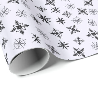 Einfache Schneeflocken Weihnachten Geschenkpapier