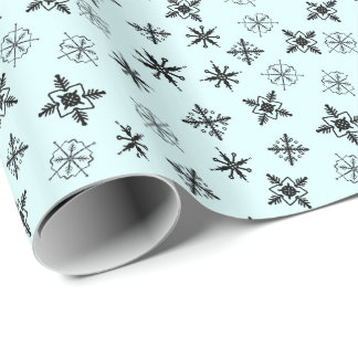 Einfache Schneeflocken Weihnachten Geschenkpapier