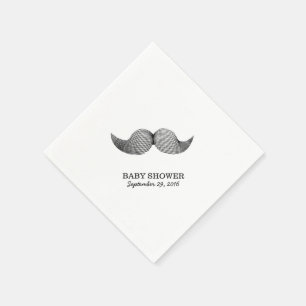 Einfache Schnurrbart-Babyparty Serviette