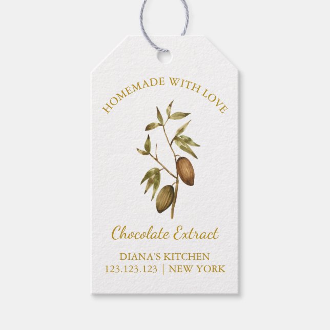 Einfache Schokolade Extract Hang Tag l White Geschenkanhänger (Vorderseite)