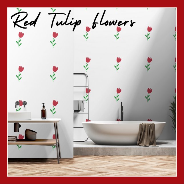Einfache schöne Red Tulip Blume Tapete (Von Creator hochgeladen)