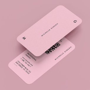 Einfache Schönheit Ästhetik Pastell Pink Visitenkarte