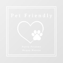 Einfache Schreibmaschine für Haustiere freundlich Fensteraufkleber