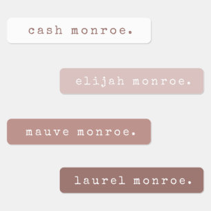 Einfache Schreibmaschine Kids Wassersicherer Name Etiketten