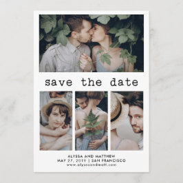 Einfache Schreibmaschine Save the Date | 4 FOTO
