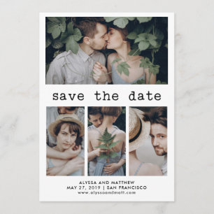 Einfache Schreibmaschine Save the Date   4 FOTO