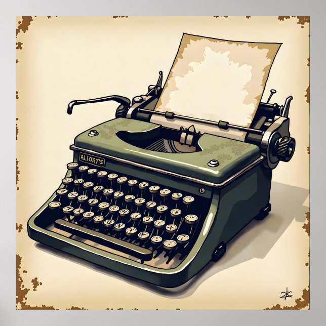 Einfache Schreibmaschinenkunst Poster (Vorne)