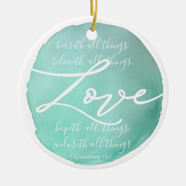 Einfache Schrift der religiösen Liebe Keramik Ornament (Vorne)