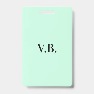 Einfache Schrift mit Namen in Solidfarbe Monogramm Ausweis