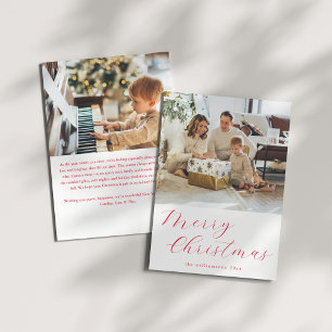 Einfache Schrift Rot Frohe Weihnachten Foto Buchst