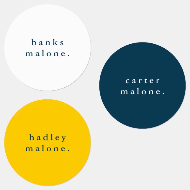 Einfache Schulfarben Kinder Waterproof Name Etiketten (Gruppe)