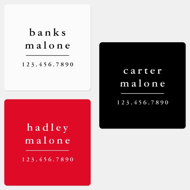 Einfache Schulfarben Kinder Waterproof Name Etiketten (Gruppe)