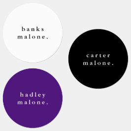 Einfache Schulfarben Kinder Waterproof Name Etiketten