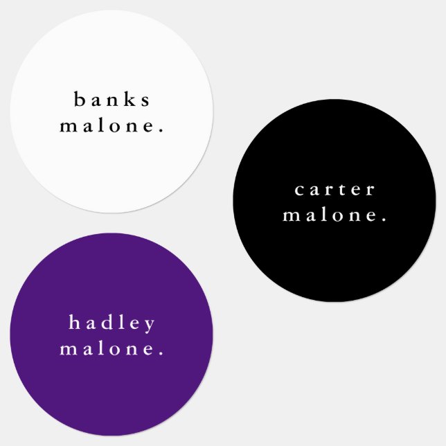 Einfache Schulfarben Kinder Waterproof Name Etiketten (Gruppe)