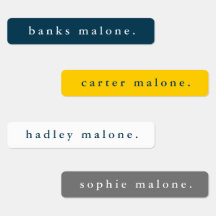 Einfache Schulfarben Wassersicherer Name