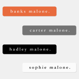 Einfache Schulfarben Wassersicherer Name Etiketten