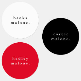 Einfache Schulfarben Wassersicherer Name Etiketten