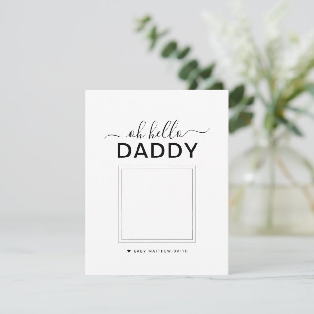 Einfache Schwangerschaftsankündigung Ultrasound Fo Feiertagskarte (Stehend Vorderseite)