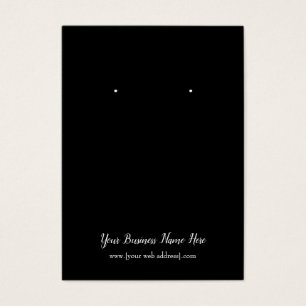 Einfache Schwarz-Benutzerdefinierte Ohrsichtkarte